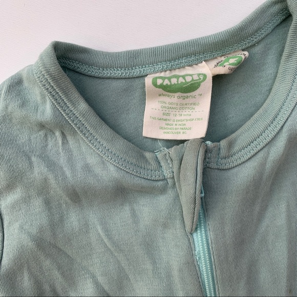 Parade Organics Cotton Short Sleeve Sleeper Romper 12-18 months - Picture 2 of 2